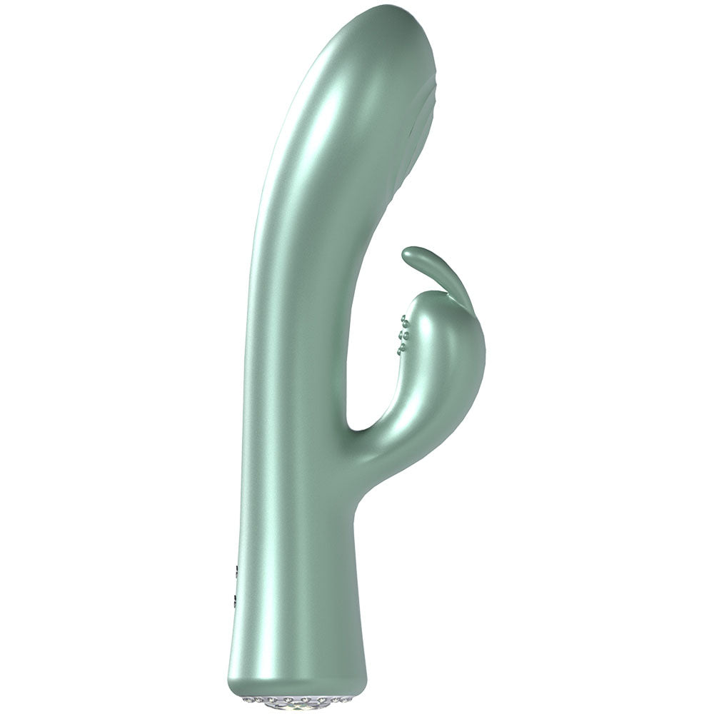 Loveline La Perla I Green Pearlescent Green 19.2 Cm Usb Rechargeable Rabbit Vibrator