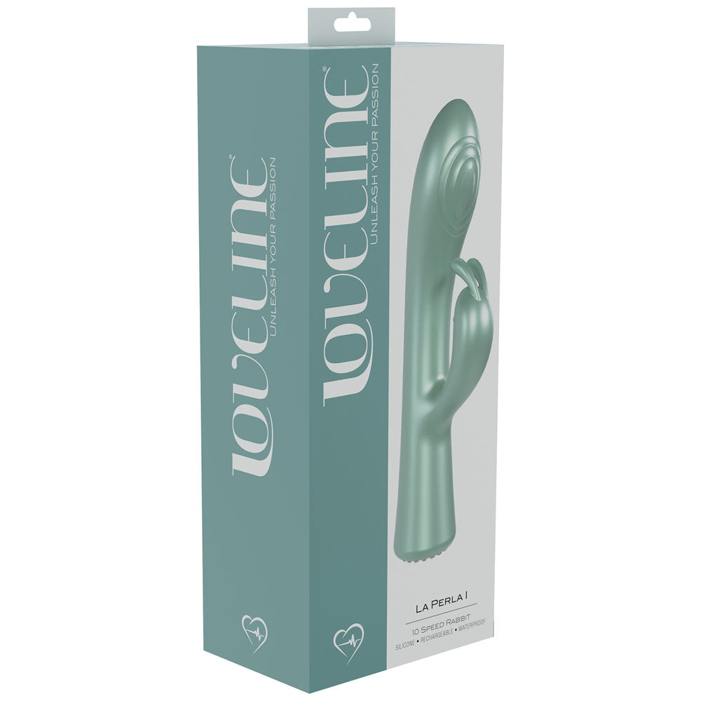 Loveline La Perla I Green Pearlescent Green 19.2 Cm Usb Rechargeable Rabbit Vibrator