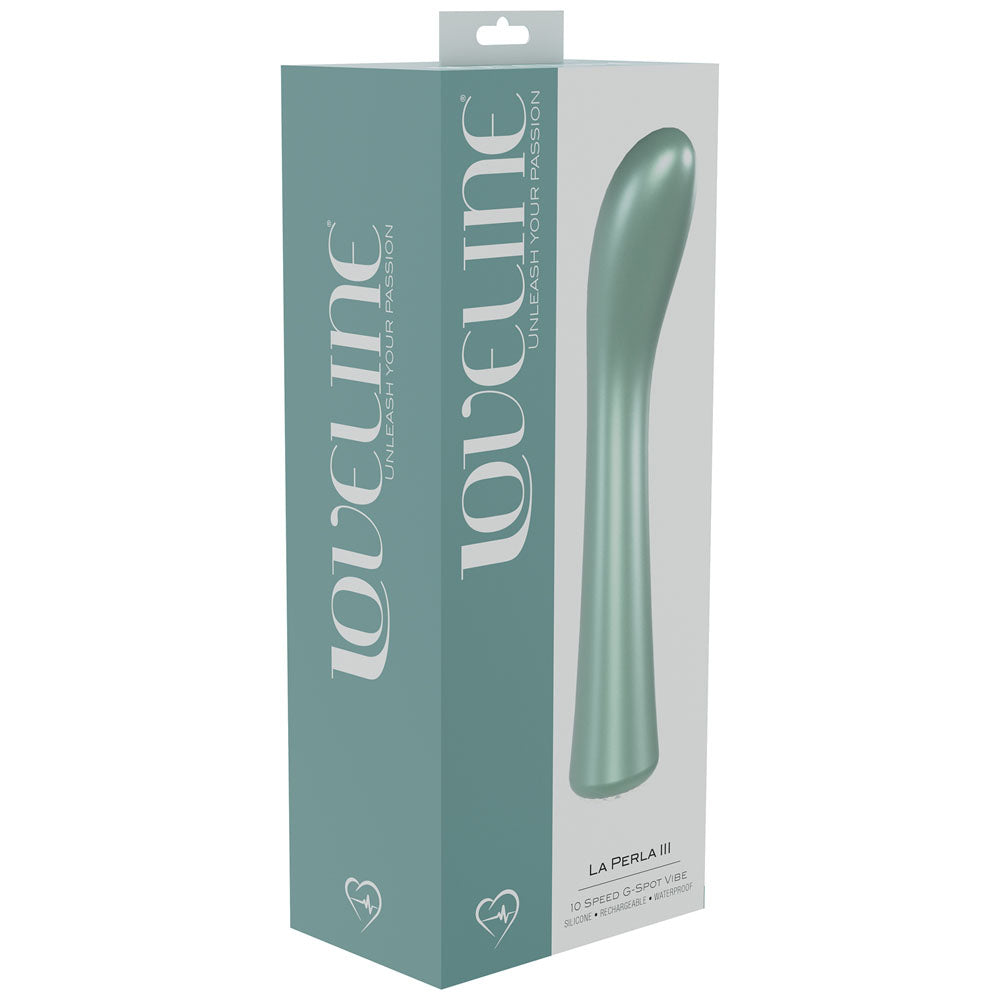 Loveline La Perla Iii Green Pearlescent Green 19.2 Cm Usb Rechargeable Vibrator