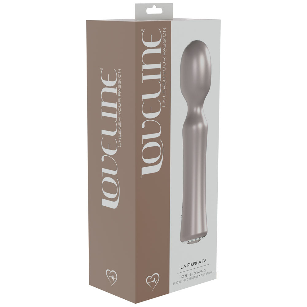 Loveline La Perla Iv Pink Pearlescent Pink 19.2 Cm Usb Rechargeable Massage Wand