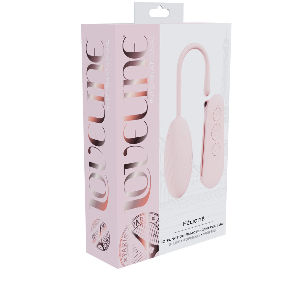Loveline Felicite Pink Pink Usb Rechargeable Vibrating Egg With Wireless Remote