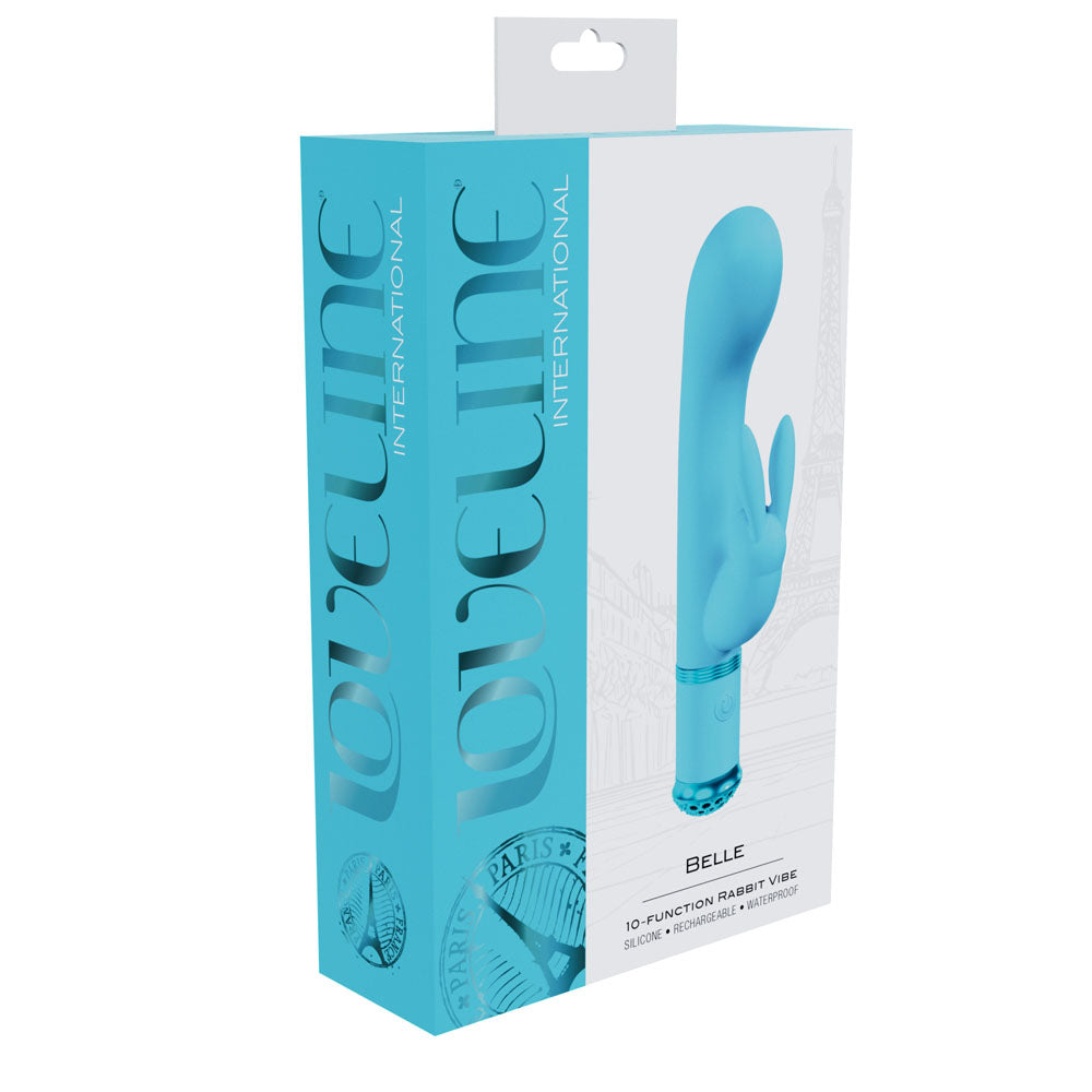 Loveline Belle Blue Blue 15.6 Cm Usb Rechargeable Rabbit V Ibrator