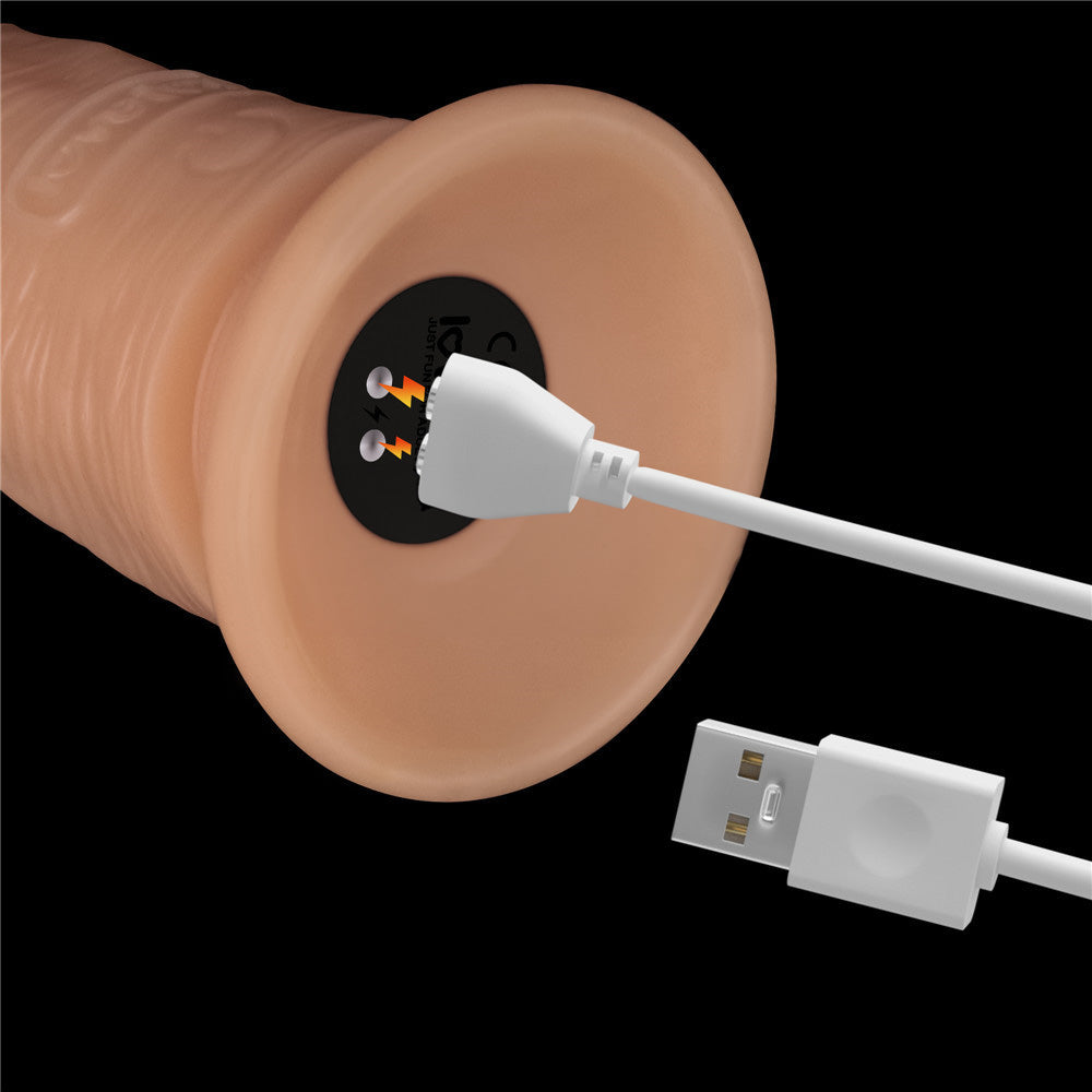 7 Inch Power Basics Flesh 18 Cm Usb Rechargeable Vibrating Dong