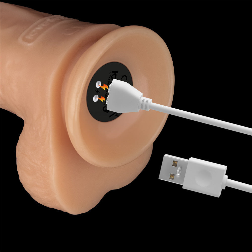 9 Inch Power Basics Flesh 23 Cm Usb Rechargeable Vibrating Dong