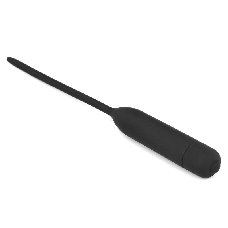 Ultimate Silicone Vibrating Urethral Dilator Black Vibrating Urethral Sound