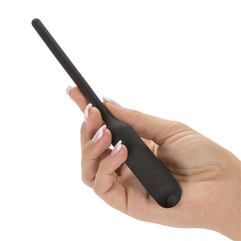 Ultimate Silicone Vibrating Urethral Dilator Black Vibrating Urethral Sound
