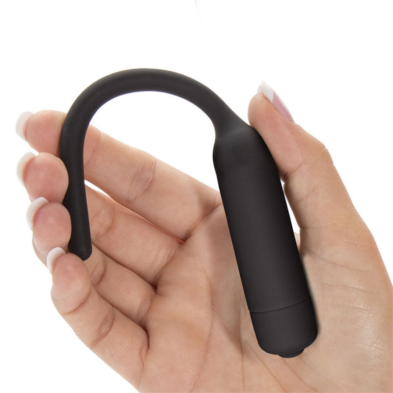Ultimate Silicone Vibrating Urethral Dilator Black Vibrating Urethral Sound