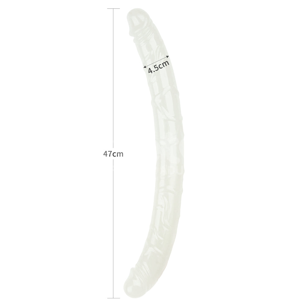 Lumino Play 18.5'' Double Dildo Glow In The Dark Blue 47 Cm Double Dong