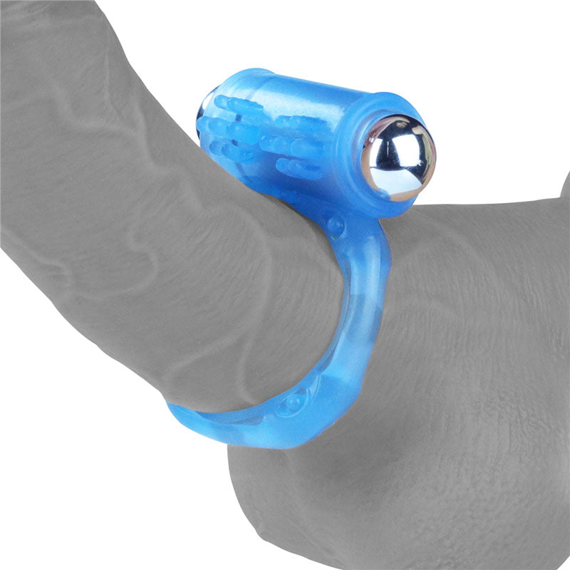 Lumino Play Vibrating Penis Ring Glow In The Dark Blue Vibrating Cock Ring