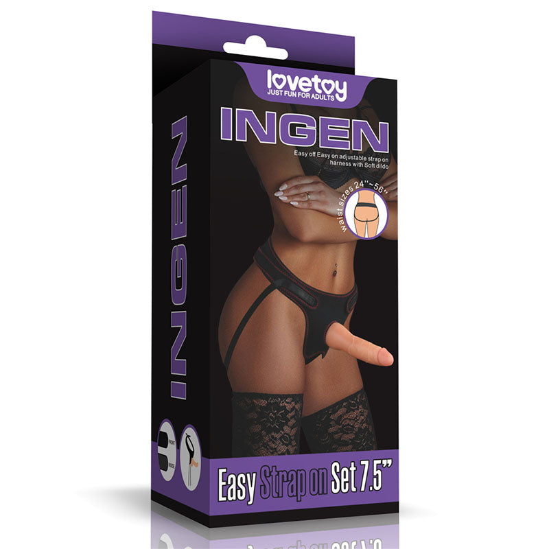 Ingen Easy Strap On Set Flesh 19 Cm (7.5'') Strap On