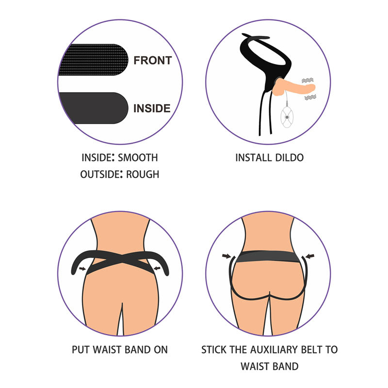 Ingen Vibrating Easy Strap On Set Flesh 21.6 Cm (8.5'') Vibrating Strap On
