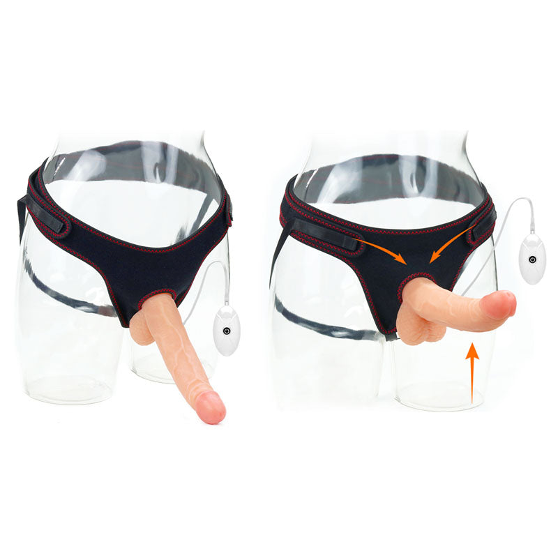 Ingen Vibrating Easy Strap On Set Flesh 21.6 Cm (8.5'') Vibrating Strap On