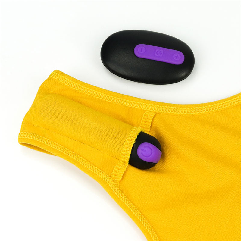 Ingen Bitch Vibrating Panties Yellow Medium Size Rechargeable Vibrating Panties