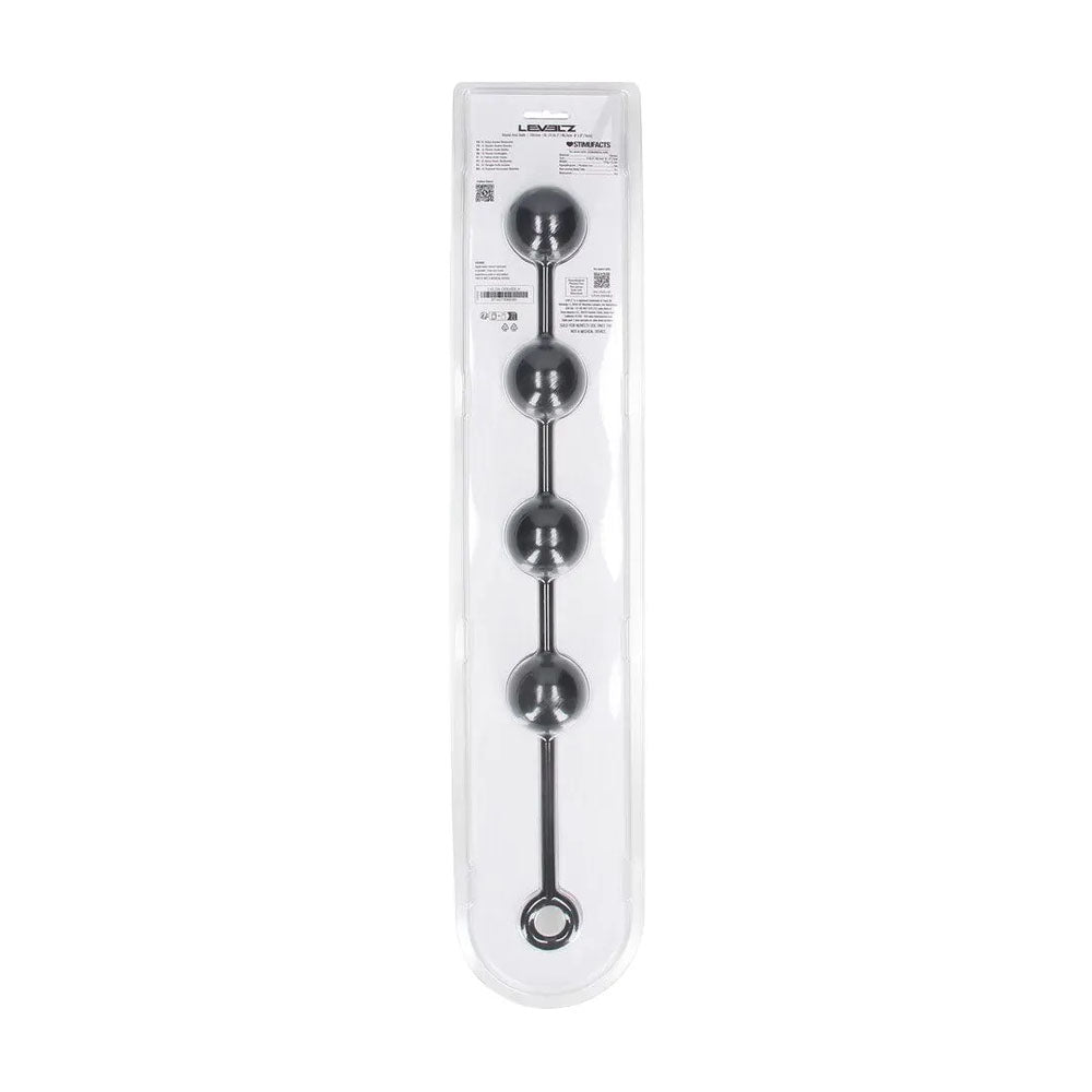 Levelz Round Anal Balls Xl 50mm Black 46.5 Cm Xl Anal Beads