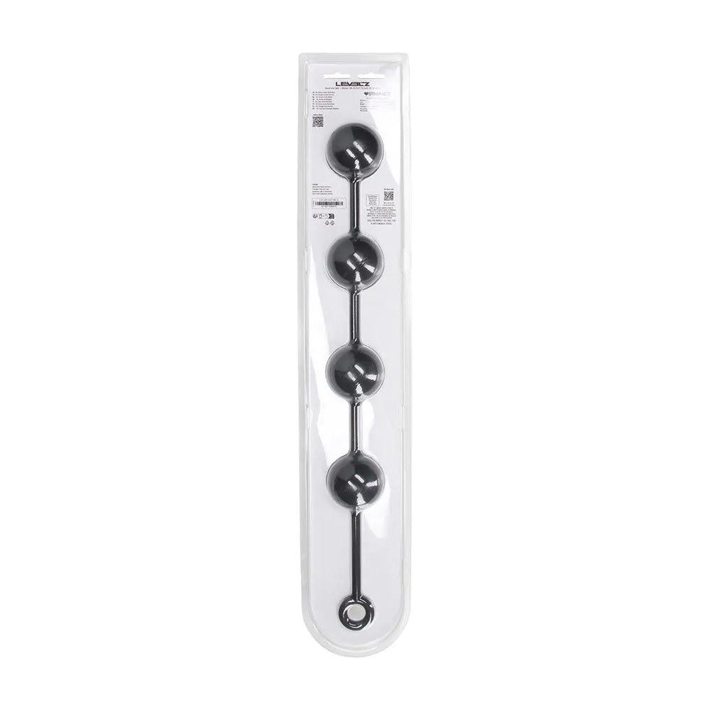 Levelz Round Anal Balls Xxl 60mm Black 52.5 Cm Xxl Anal Beads