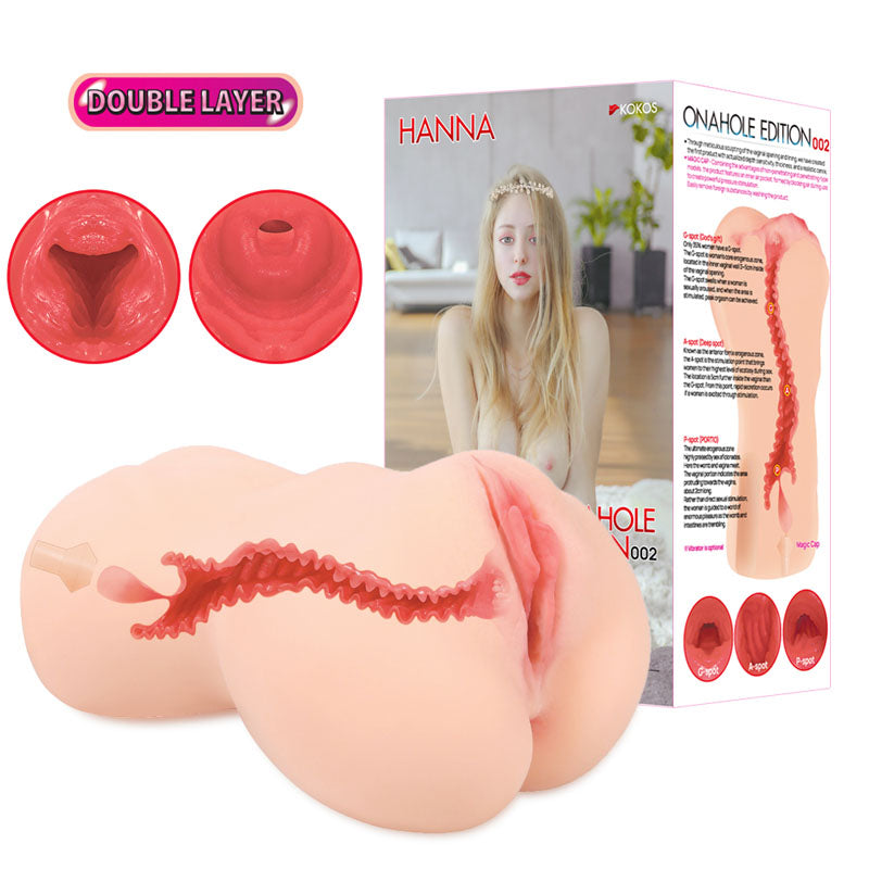 Kokos Hanna Onahole 002 Flesh Dual Layer Vagina Stroker