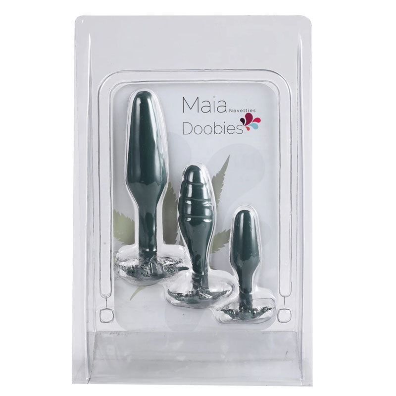 Maia Doobies Hemp Green Butt Plugs Set Of 3 Sizes