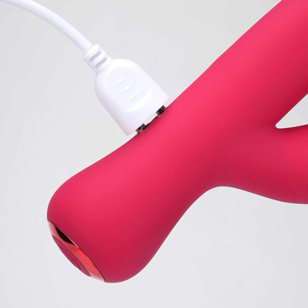 Maia Zara Red Red 17.1 Cm Usb Rechargeable Rabbit Vibrator