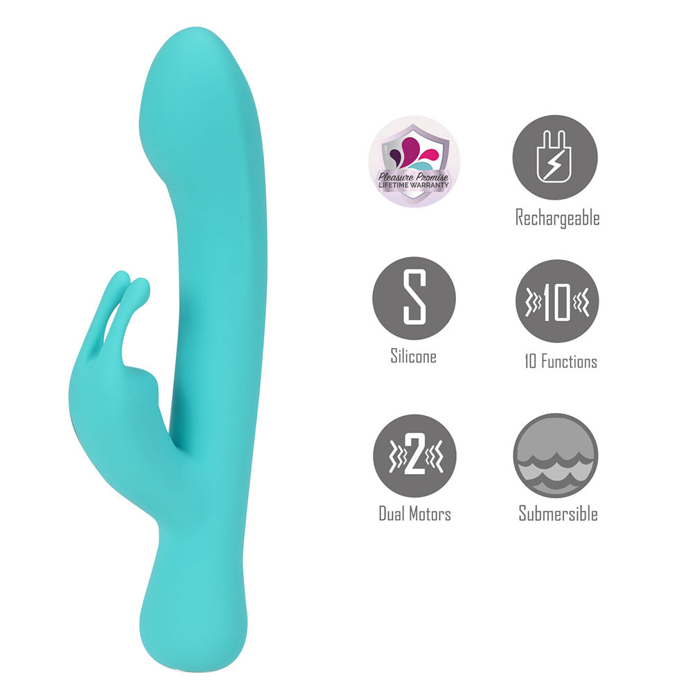 Maia Zara Teal Teal 17.1 Cm Usb Rechargeable Rabbit Vibrator