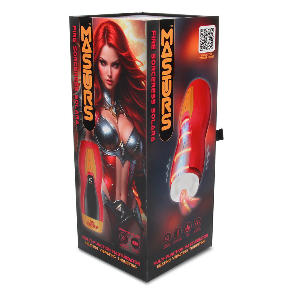 Masturs Solara Usb Rechargeable Vibrating, Thrusting & Heating Auto Stroker With Augmented Reality