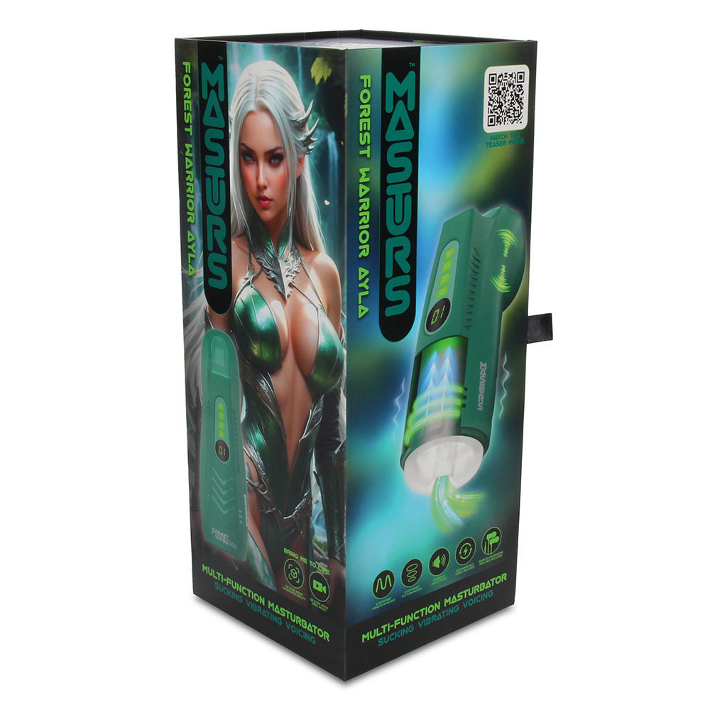 Masturs Ayla Usb Rechargeable Sucking, Vibrating & Talking Auto Stroker With Augmented Reality