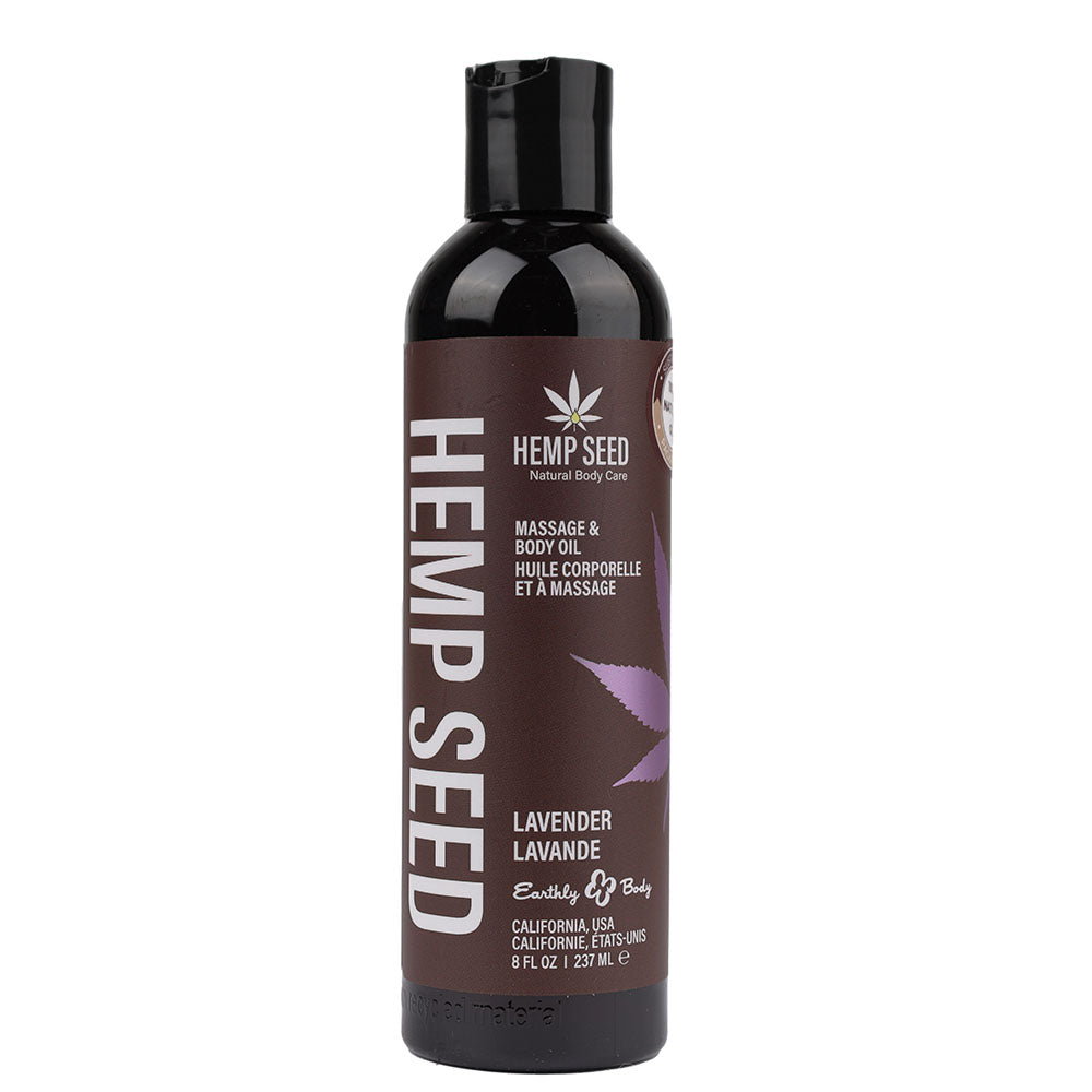 Hemp Seed Massage & Body Oil Lavender Scented 237 Ml Bottle