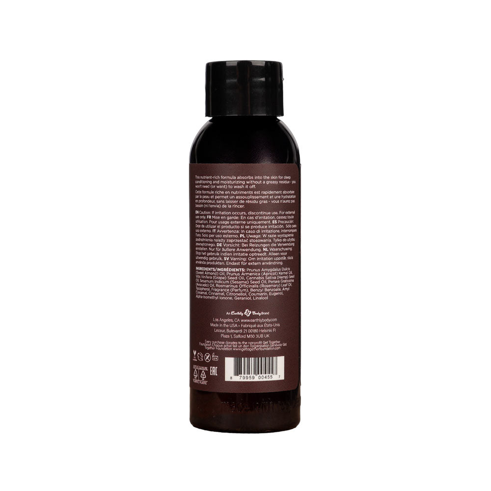 Hemp Seed Massage & Body Oil Nag Champa (East Indian Incense) Scented 59 Ml Bottle