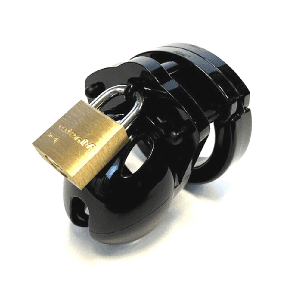 Mini Me Black Chastity Cock Cage Kit Black Black 1.25 Inch Cock Cage Kit