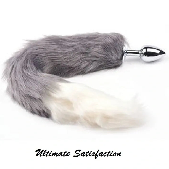 Small Size Metallic Anal Plug with Tail