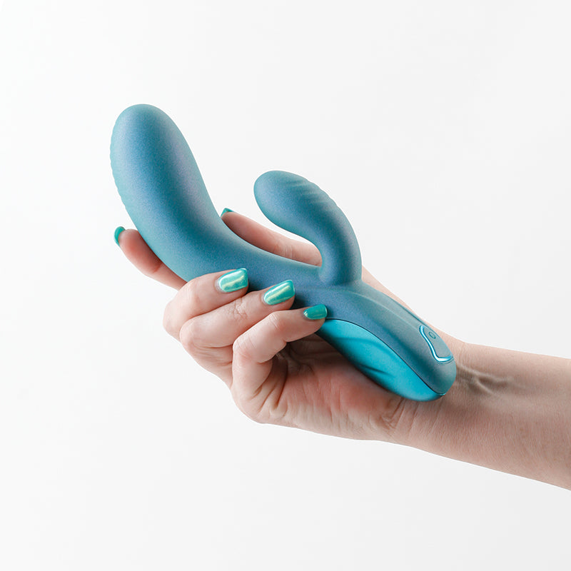 Royals Regent Metallic Green Metallic Green 19.3 Cm Usb Rechargeable Rabbit Vibrator