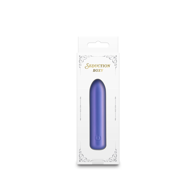 Seduction Roxy Metallic Blue Metallic Blue 9 Cm Usb Rechargeable Vibrating Bullet