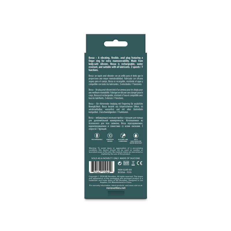 Lust N Dreams Bossa Fog White 12.5 Cm Usb Rechargeable Vibrating Butt Plug
