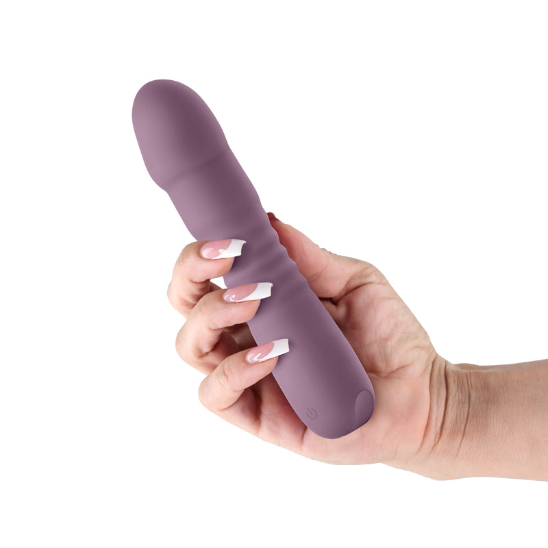 Lust N Dreams Poise Mauve Purple 17.3 Cm Usb Rechargeable Thrusting Vibrator