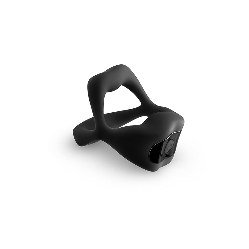 Techno Strobe Black Black Usb Rechargeable Vibrating Cock Ring With App Control