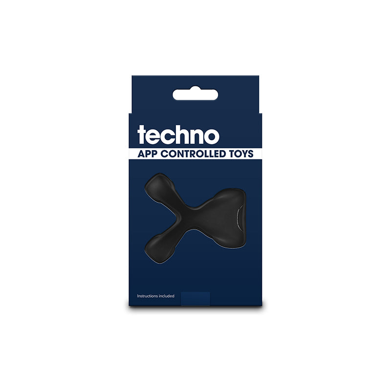 Techno Strobe Black Black Usb Rechargeable Vibrating Cock Ring With App Control