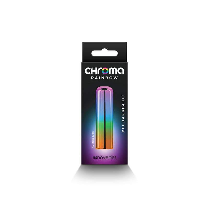 Chroma Rainbow Small Metallic Rainbow 6.8 Cm Usb Rechargeable Bullet