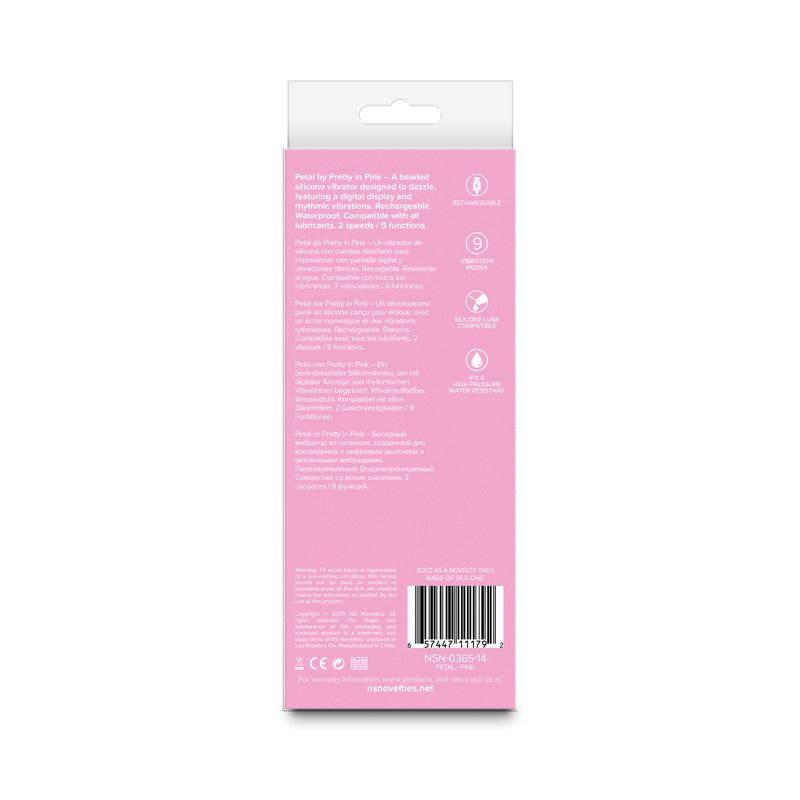 Pretty In Pink Petal Pink Pink 15.5 Cm Usb Rechargeable Vibrator