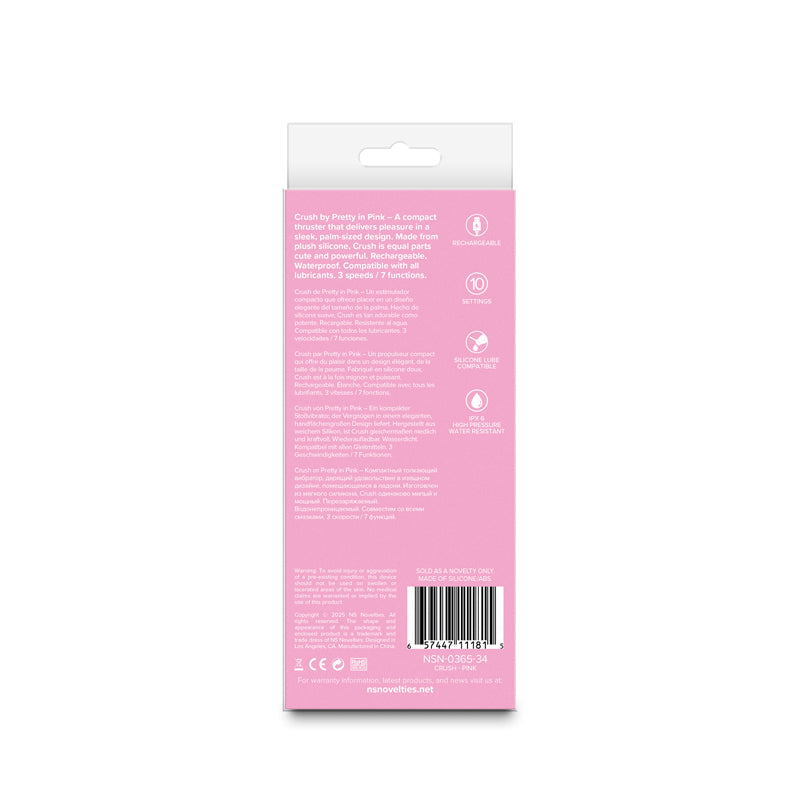 Pretty In Pink Crush Pink Pink 14.3 Cm Usb Rechargeable Vibrator