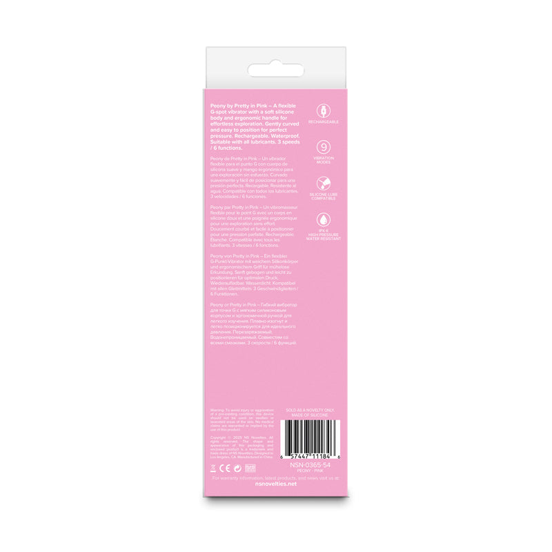 Pretty In Pink Peony Pink Pink 19.8 Cm Usb Rechargeable Vibrator