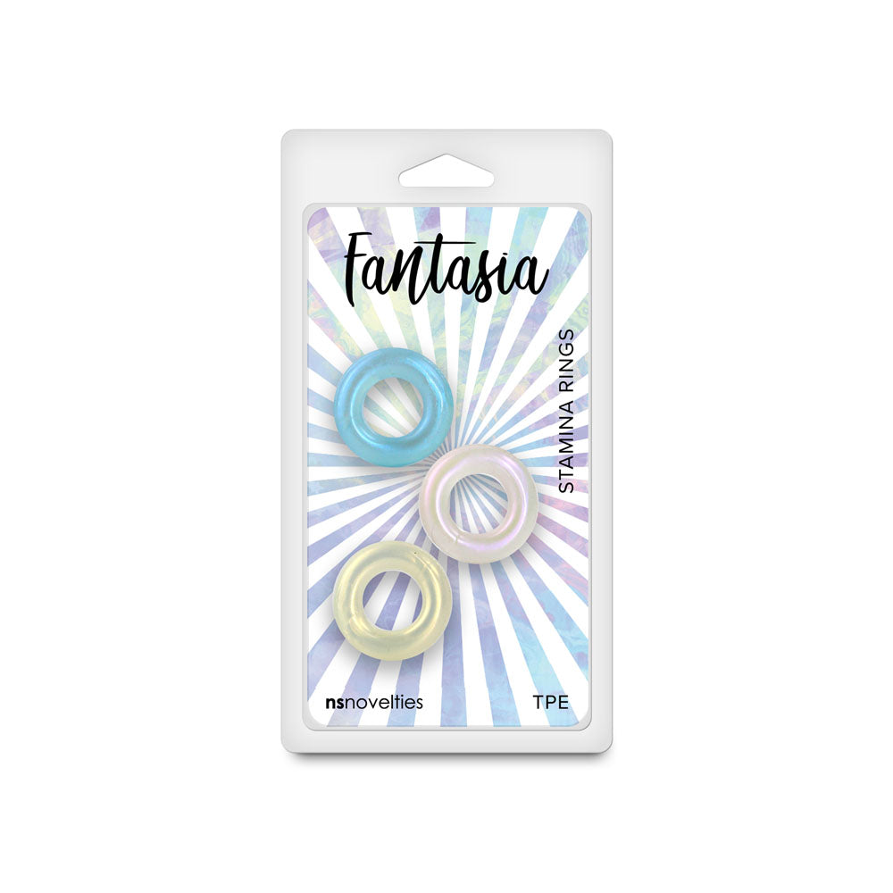 Fantasia Stamina Rings Multicolour Coloured Cock Rings Set Of 3