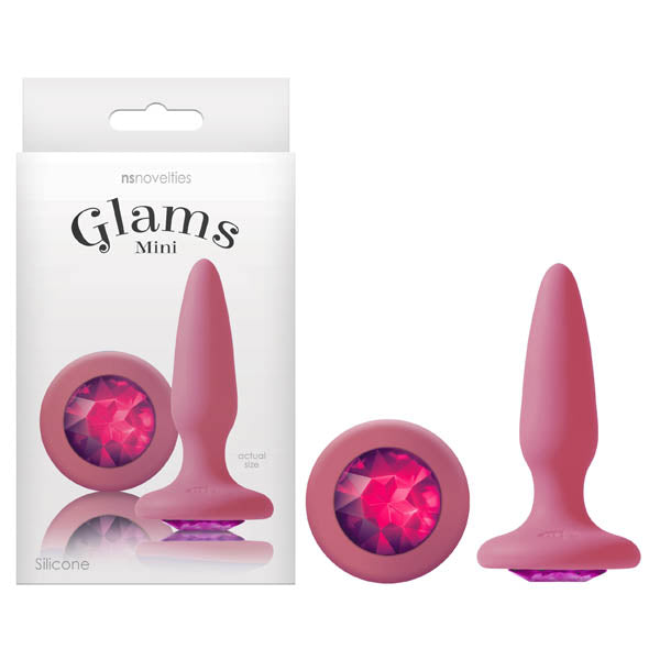 Glams Mini Pink 8.4 Cm (3.3'') Butt Plug With Sparkling Gem
