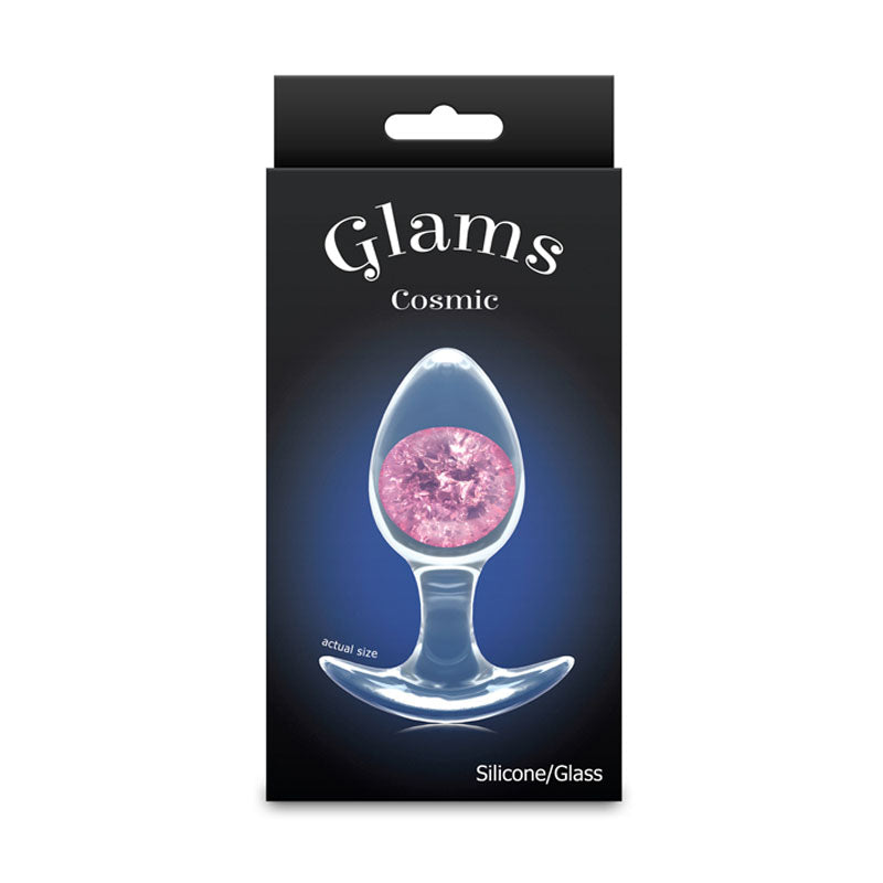 Glams Cosmic Medium Pink Clear/Pink 9.5 Cm Small Butt Plug