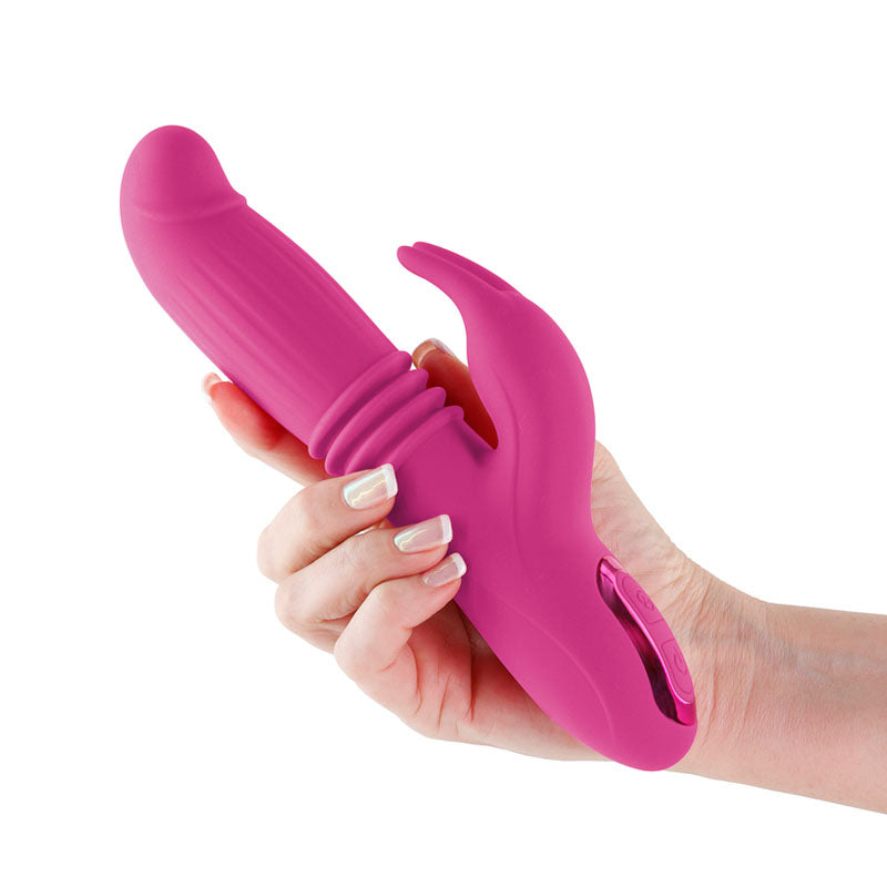 Inya Passion Pink Pink 22.2 Cm Usb Rechargeable Thrusting Rabbit Vibrator