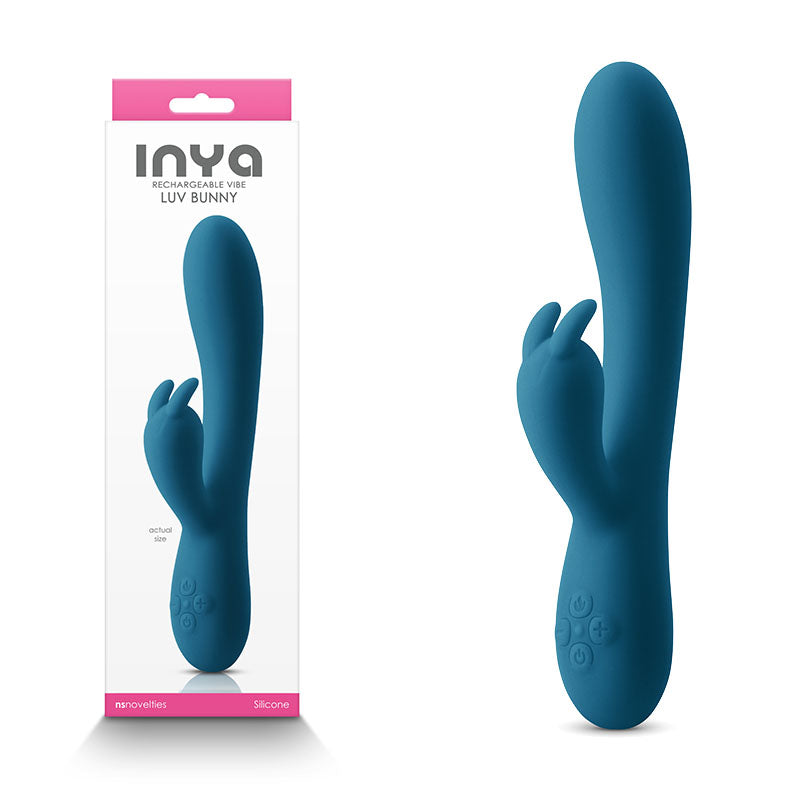 Inya Luv Bunny Dark Teal Dark Teal 20.2 Cm Usb Rechargeable Rabbit Vibrator