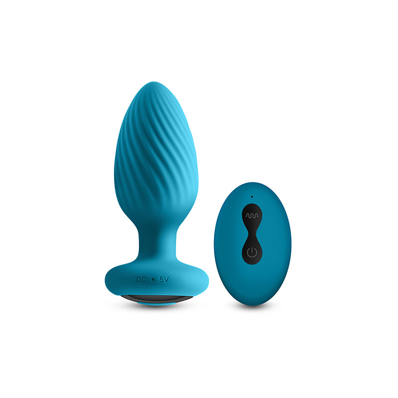 Inya Alpine 2.0 Teal Teal 10.7 Cm Usb Rechargeable Butt Plug With Wireless Remote