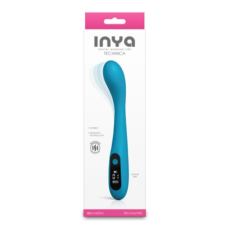 Inya Technica Teal Teal 19.2 Cm Usb Rechargeable Warming Vibrator