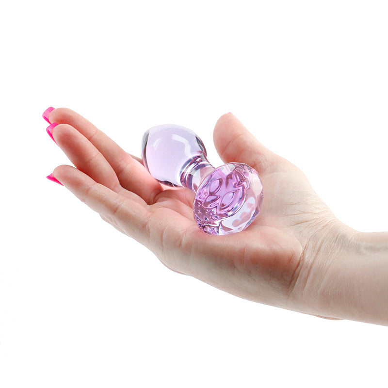 Crystal Gem Purple Purple 9 Cm Glass Butt Plug