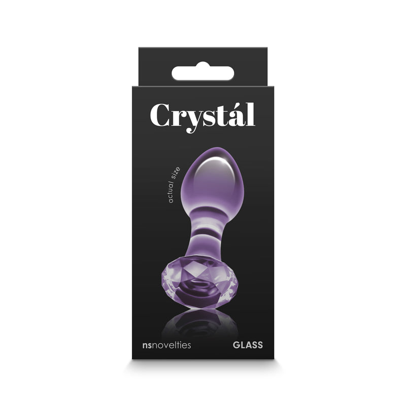 Crystal Gem Purple Purple 9 Cm Glass Butt Plug