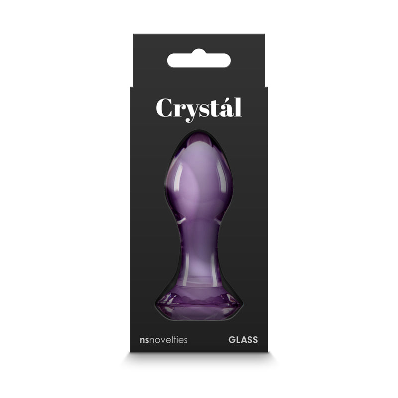 Crystal Gem Purple Purple 9 Cm Glass Butt Plug