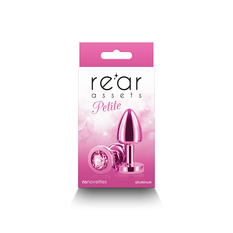 Rear Assets Petite Pink Pink 6 Cm Metal Butt Plug With Pink Round Gem Base